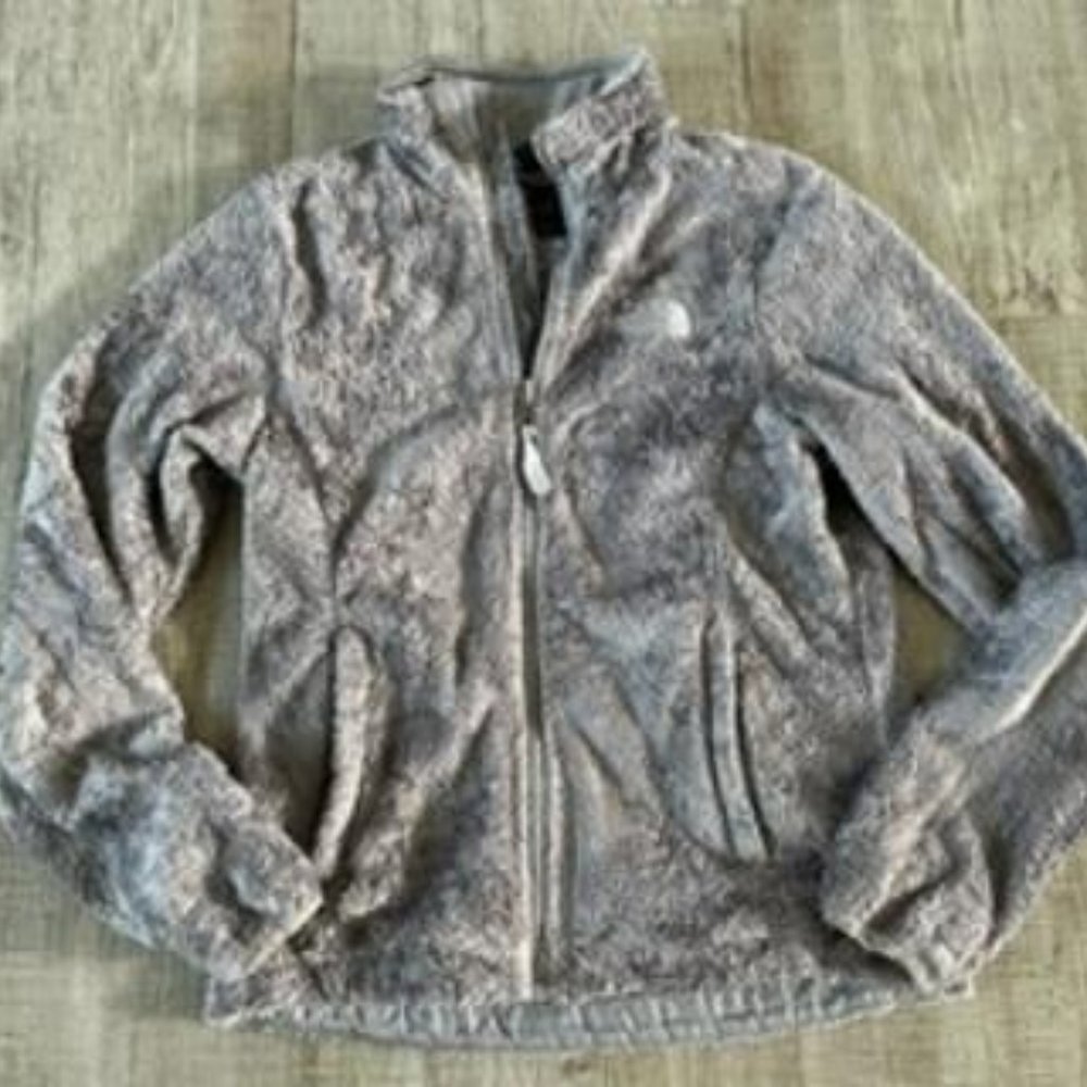NORTH FACE womens grey zip up fleece coat jacket XS